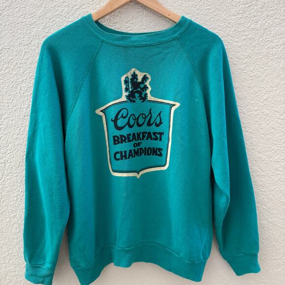 Vintage Coors Beer Pullover Crewneck Sweatshirt | Breakfast of Champions - Picture 1 of 6